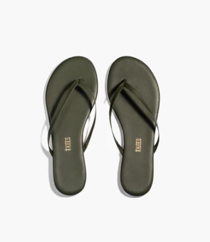 TKEES Lily Liners Flip Flops in Forest