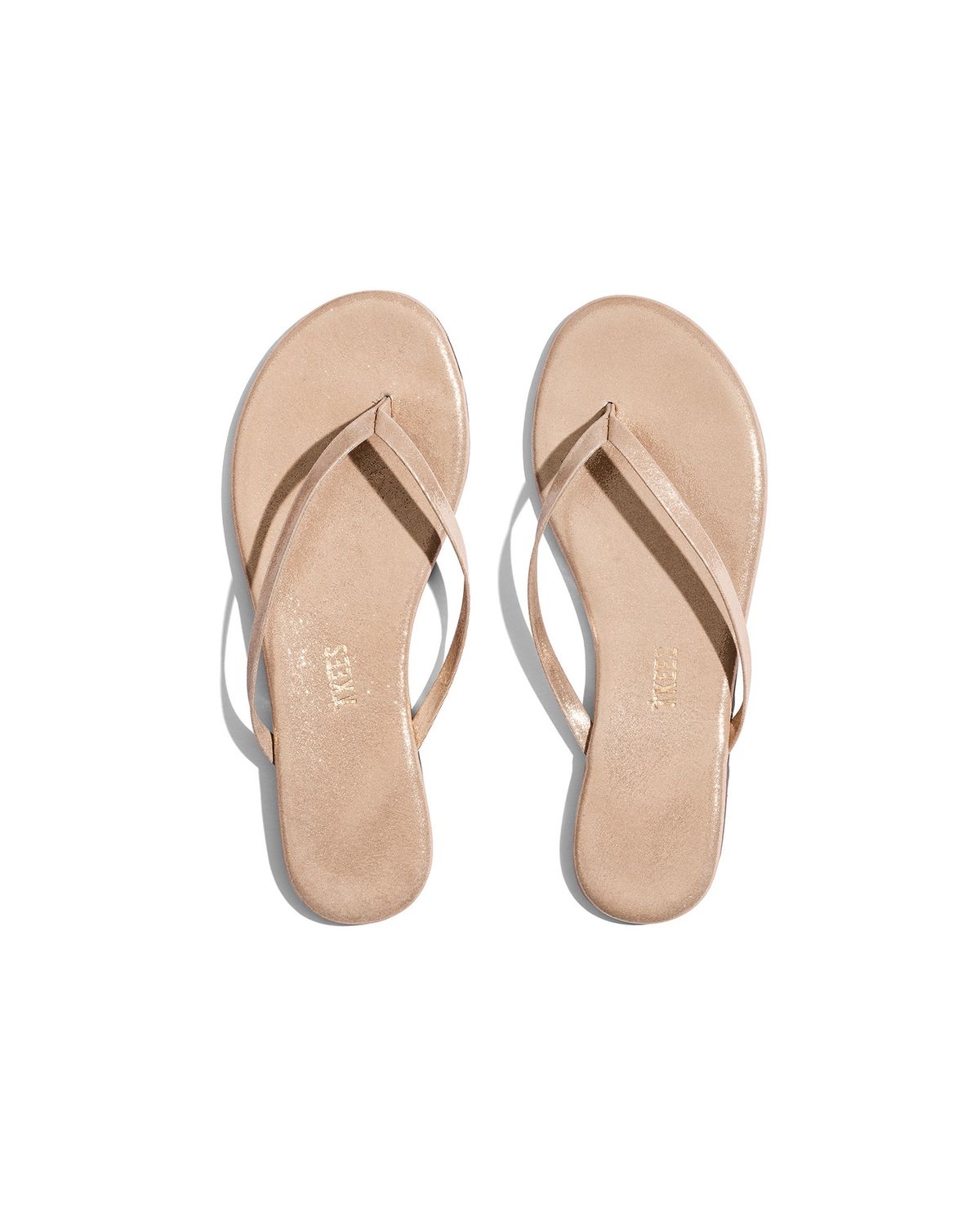 TKEES Shimmer Flip Flops in Pink Pearl
