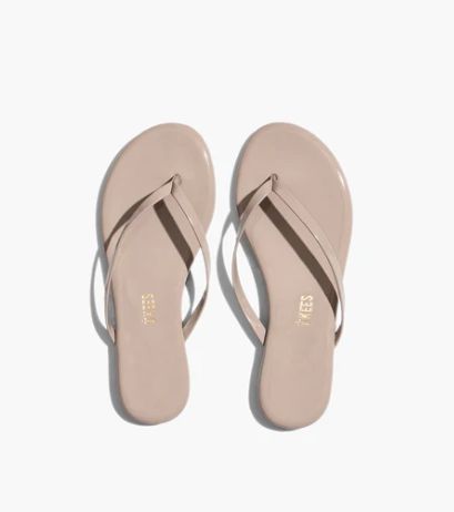 TKEES Glosses Flip Flops in Custard
