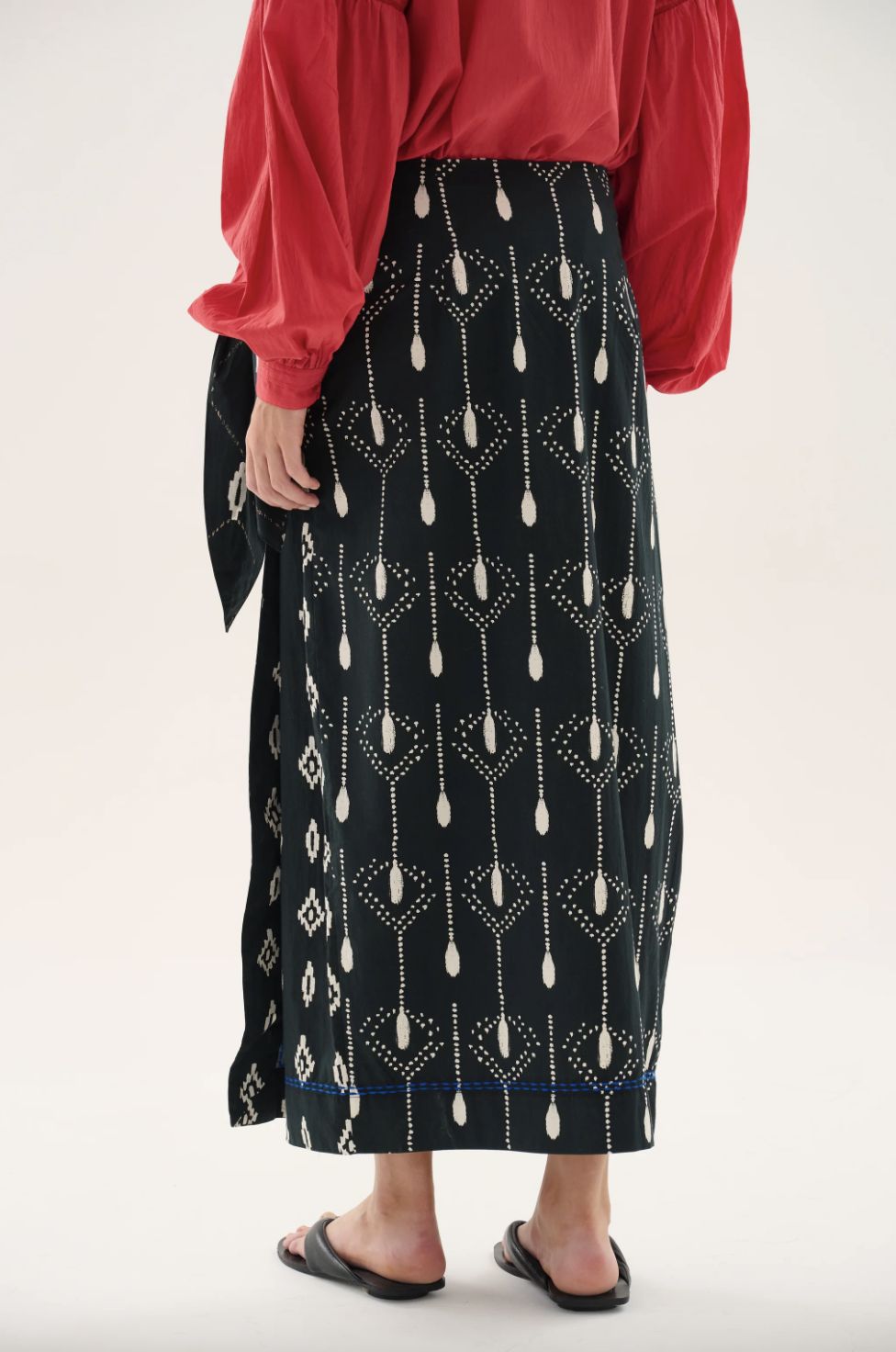 Maria Cher Torcuato Midi Wrap Skirt