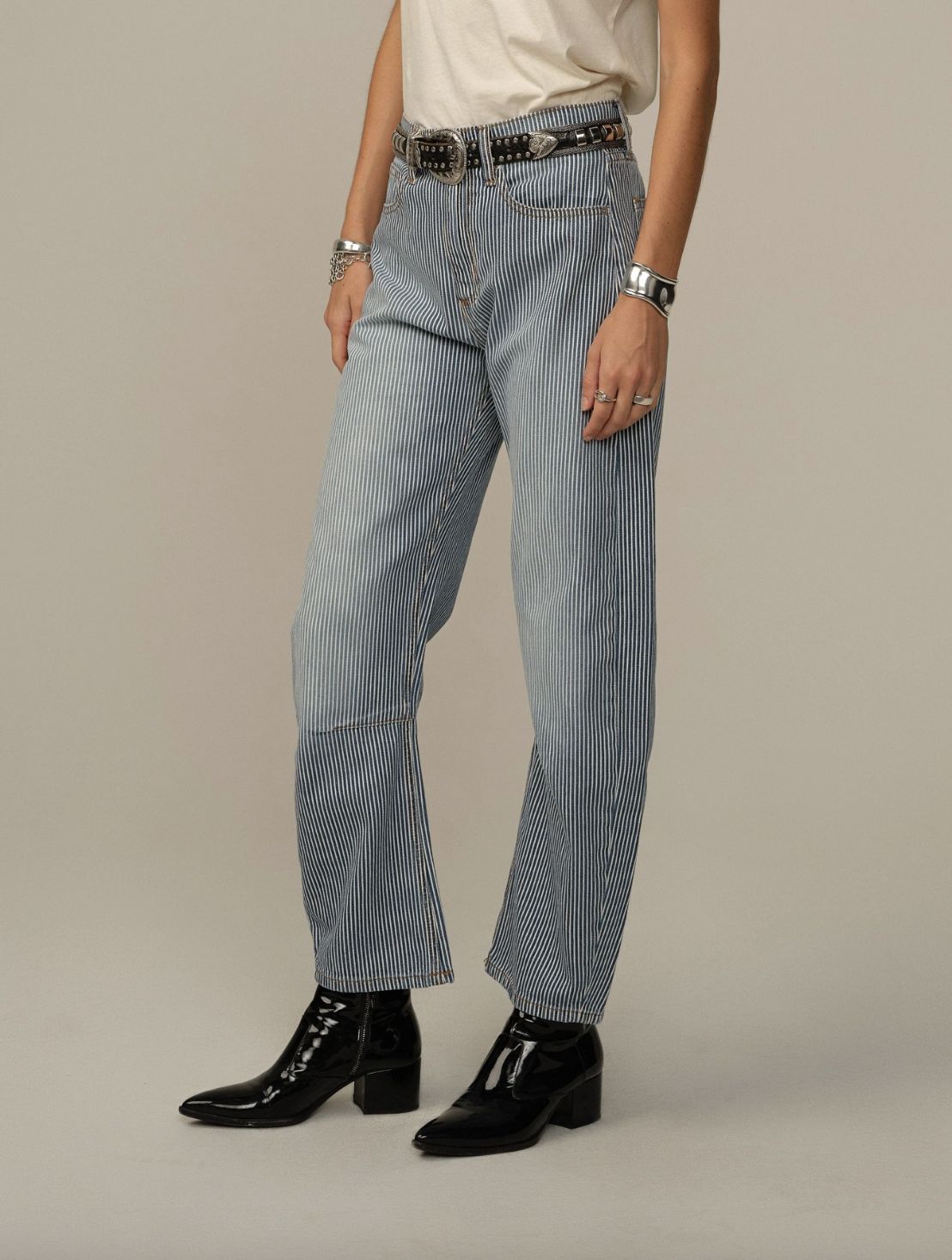 Road To Nowhere Pilon Railroad Stripe Jean