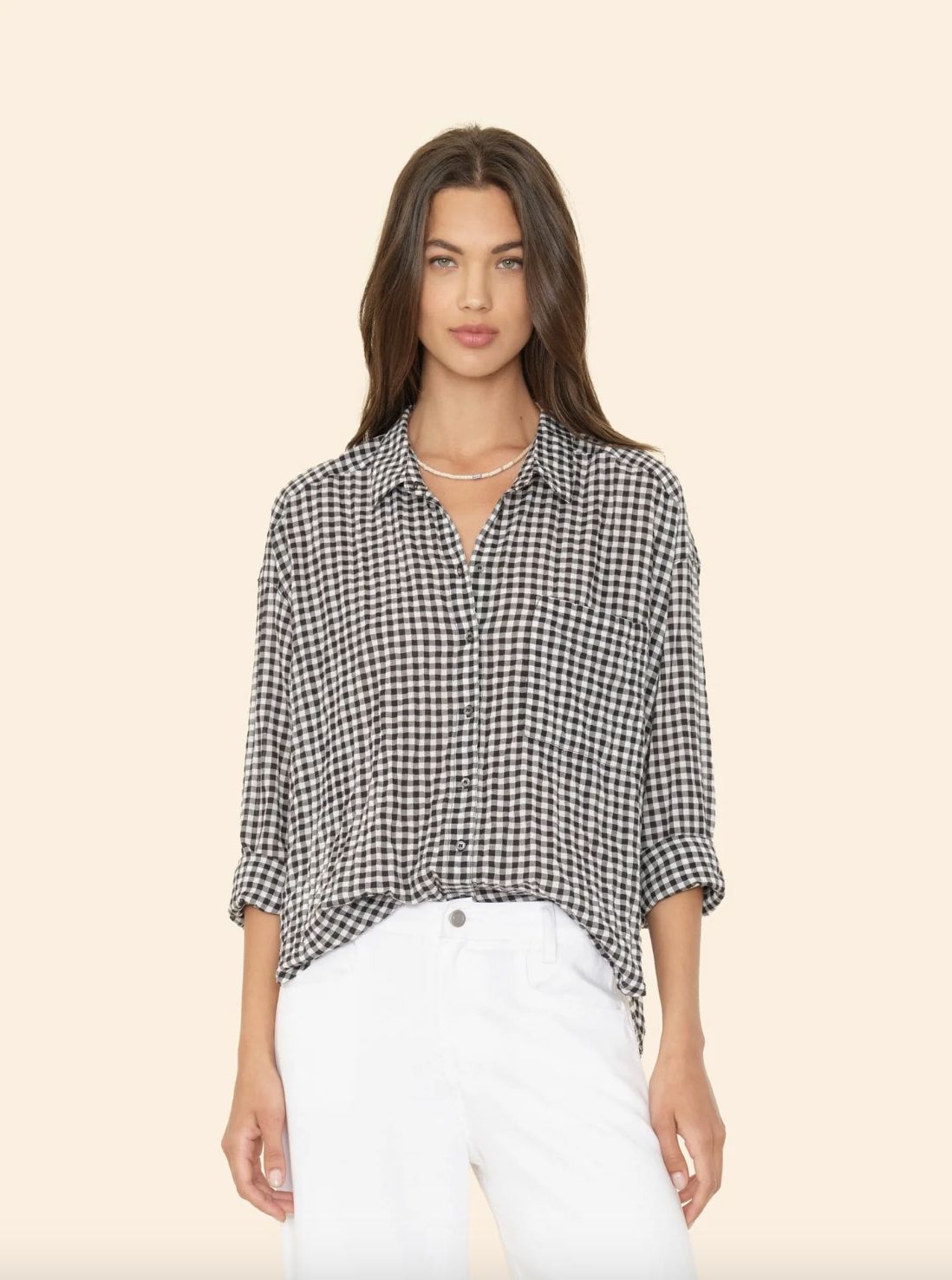 Xirena Jordy Shirt in Anise Gingham