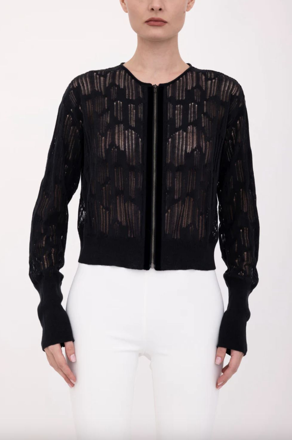 Elaine Kim Bonsai Zip Cardigan