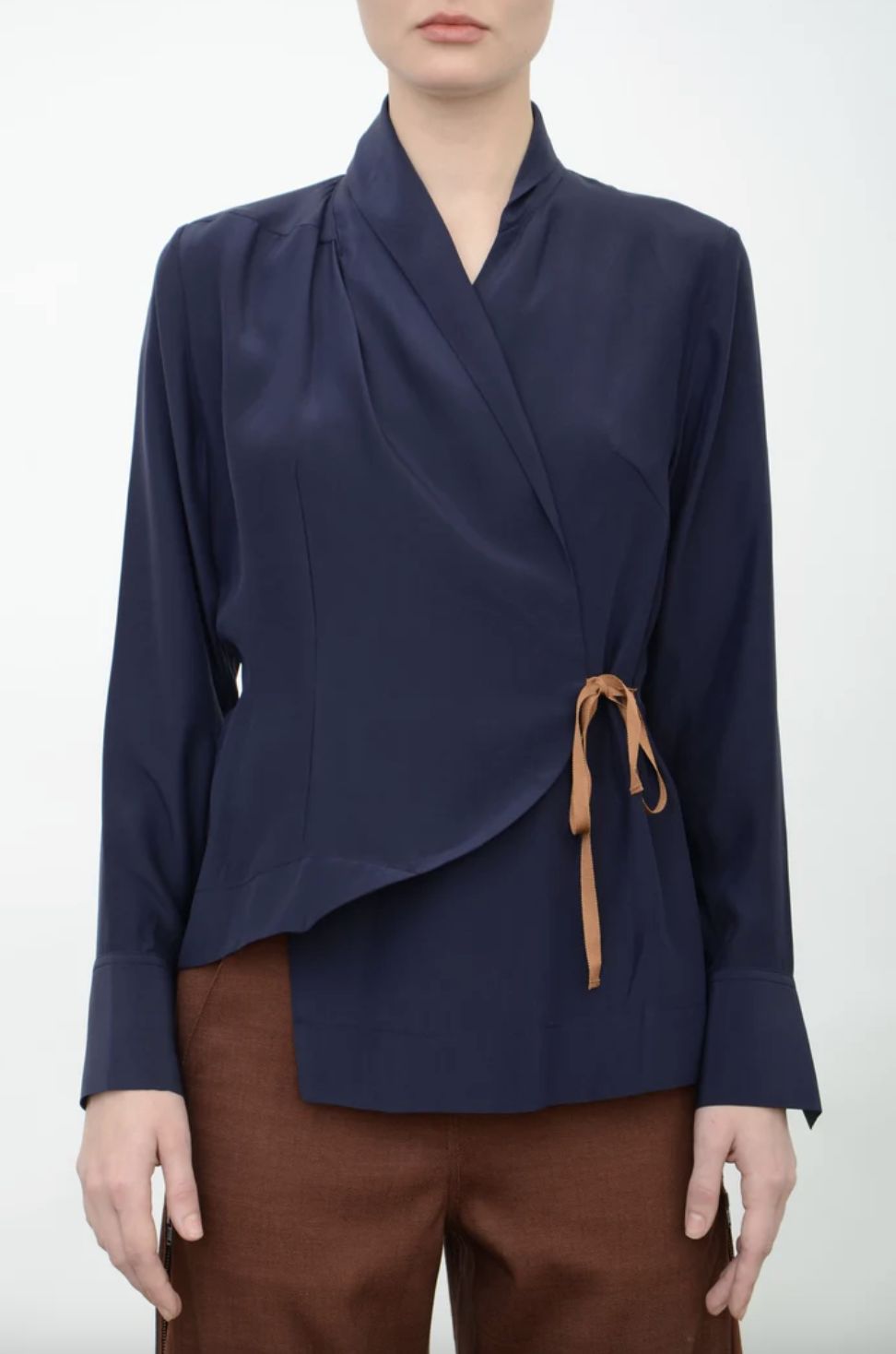 Elaine Kim Visaya Silk Wrap Shirt