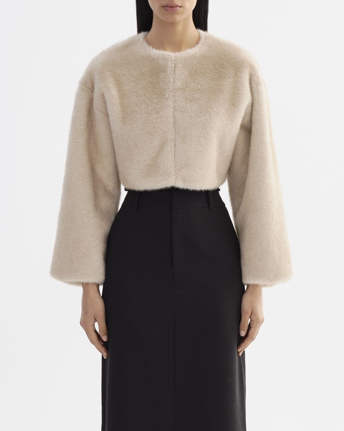 Lamarque Rowdie Faux Fur Jacket, Color: Angora, Size: XS