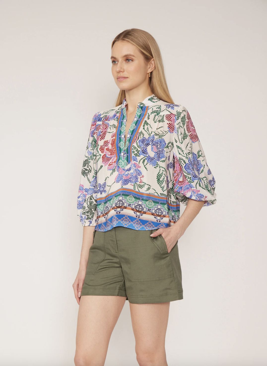 Gilner Farrar Bethany Blouse in Empress Print