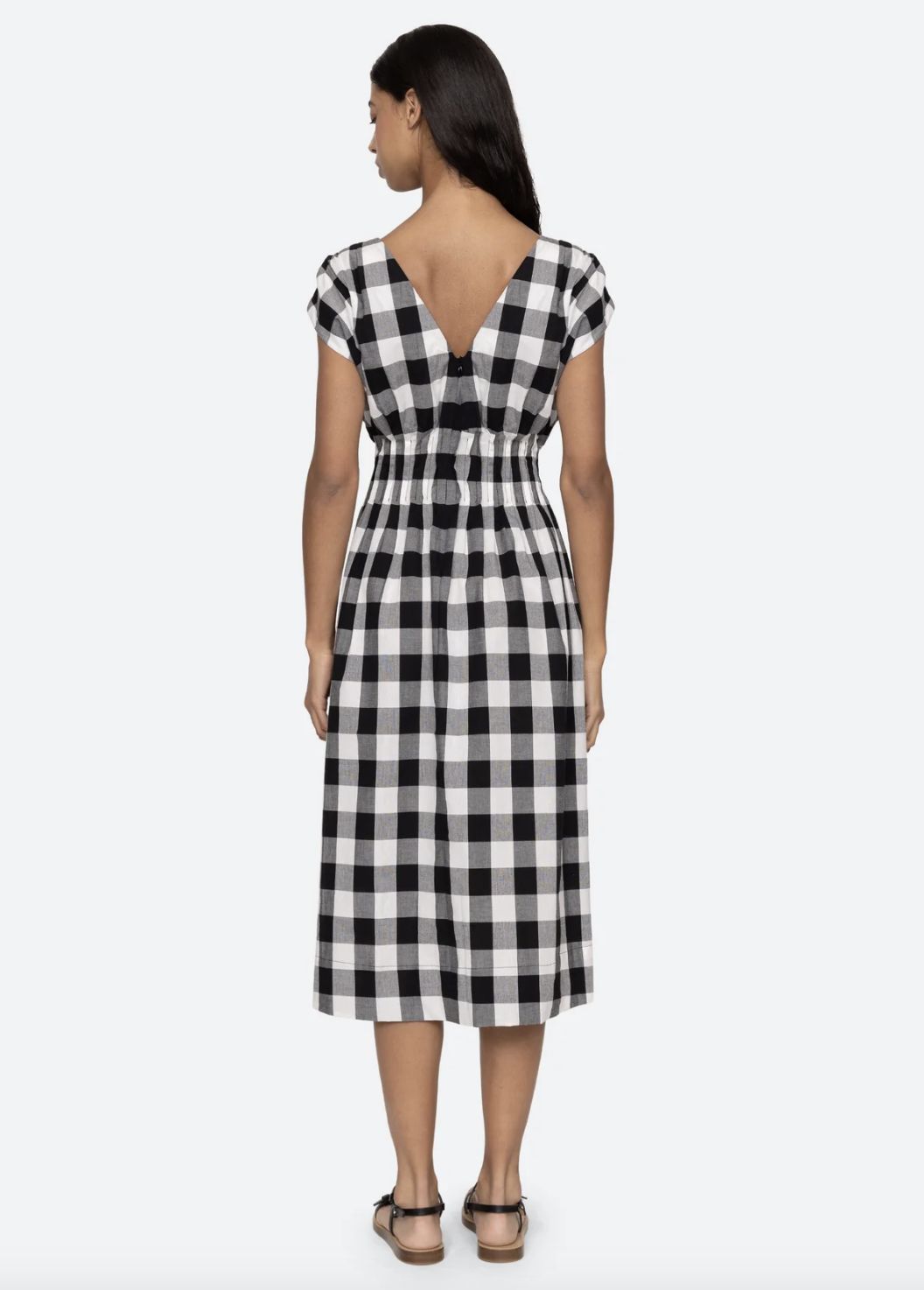 Sea-NY Neci Gingham Midi Tank Dress