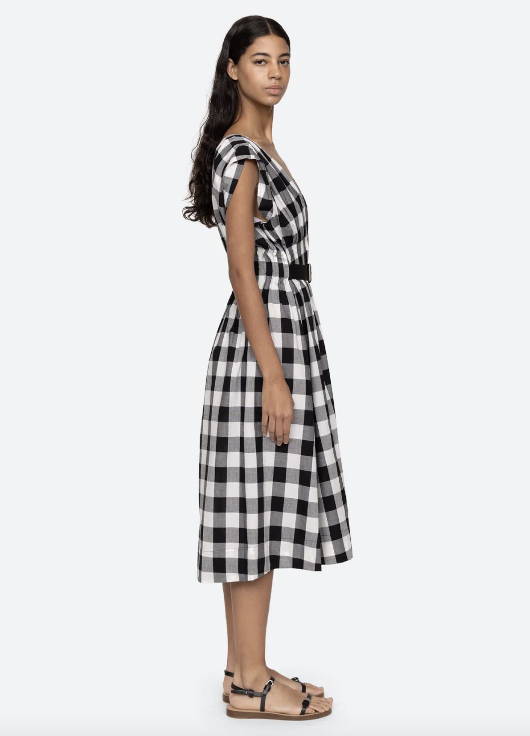 Sea-NY Neci Gingham Midi Tank Dress