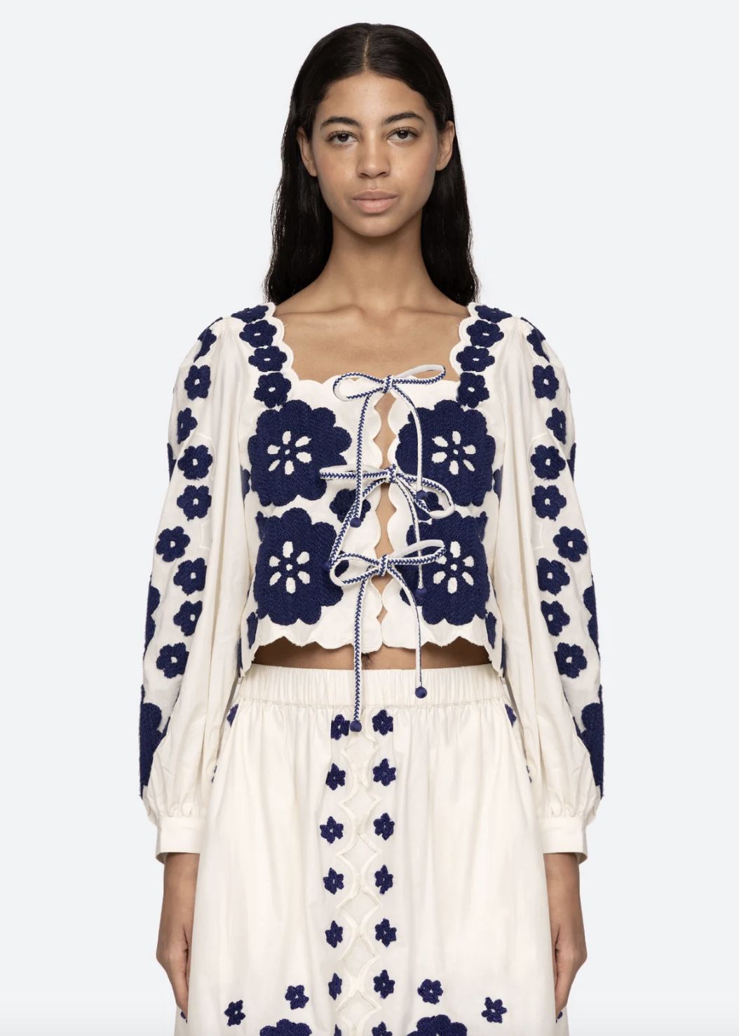 Sea-NY Catrine Embroidered Top