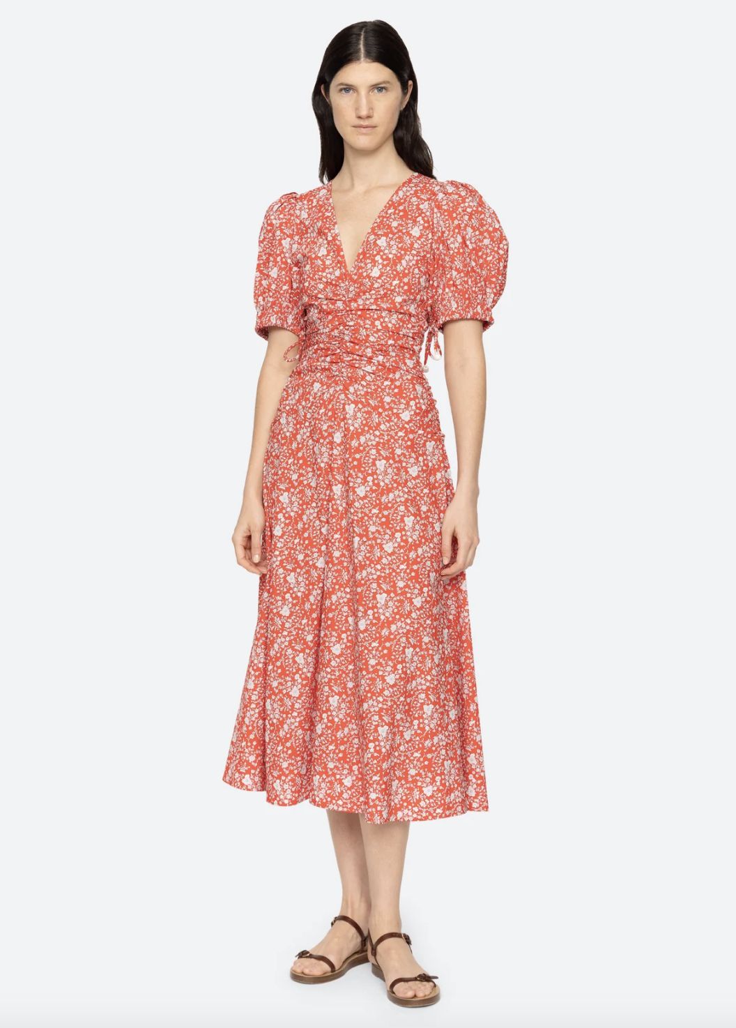Sea-NY Lucille Midi Dress in Liberty Print