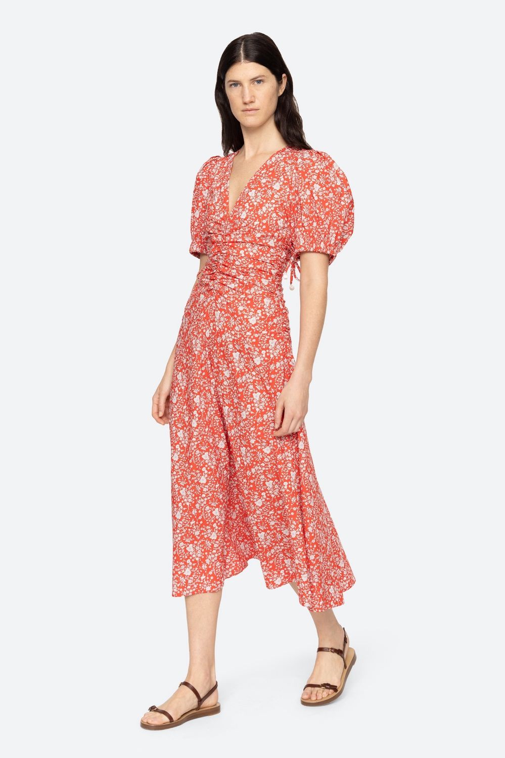 Sea-NY Lucille Midi Dress in Liberty Print