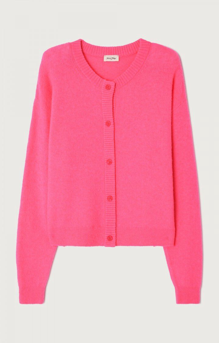 American Vintage Damesville Cardigan in Rose Fluo