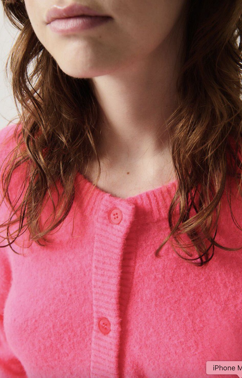 American Vintage Damesville Cardigan in Rose Fluo