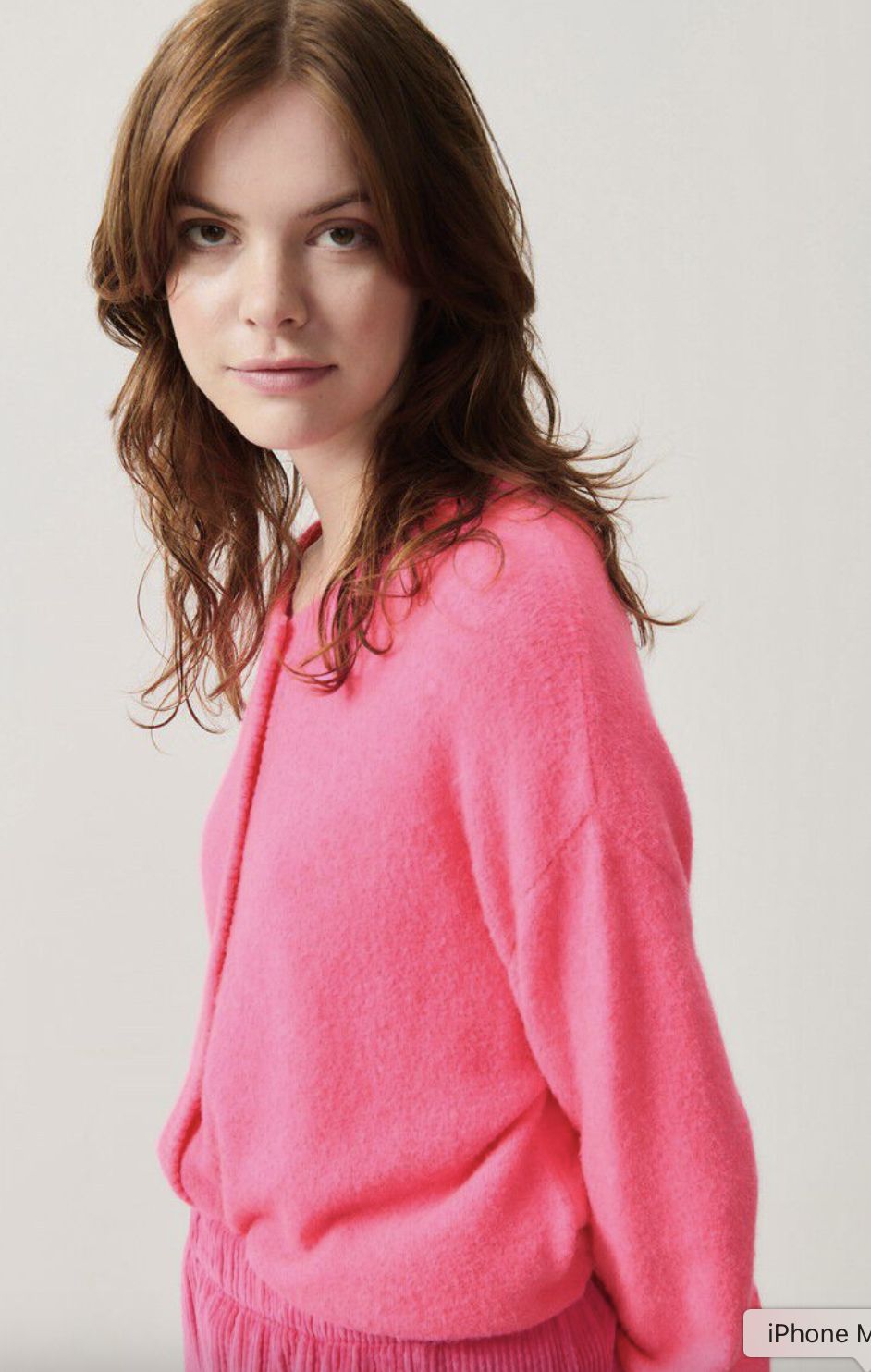 American Vintage Damesville Cardigan in Rose Fluo