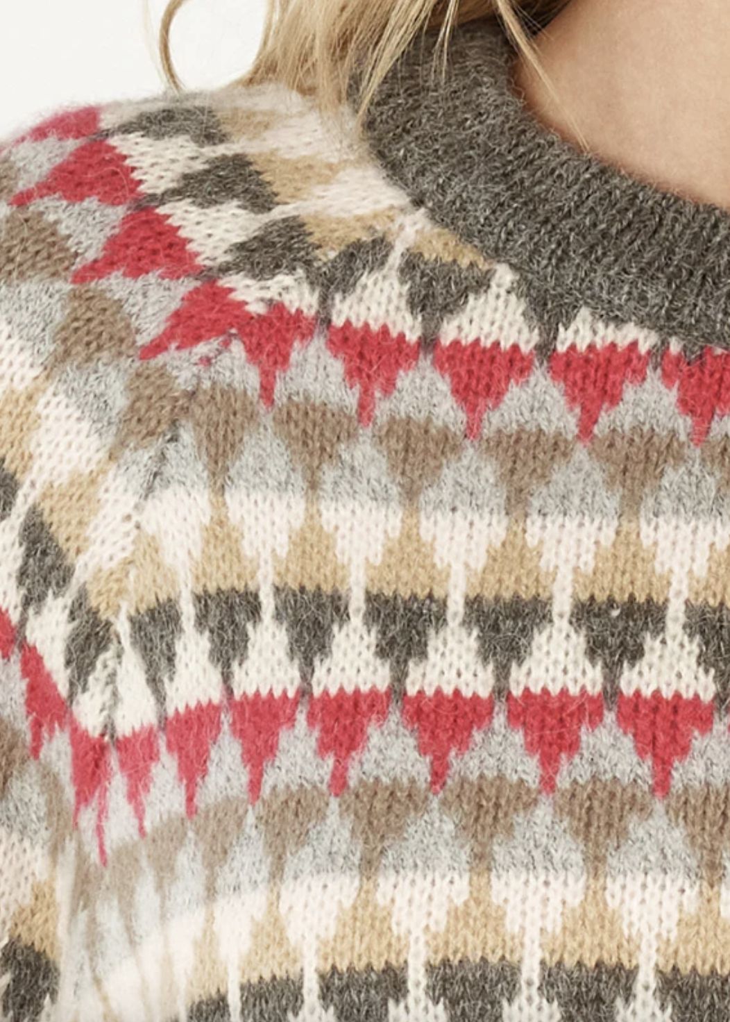 Zaket + Plover Diamond Print Sweater