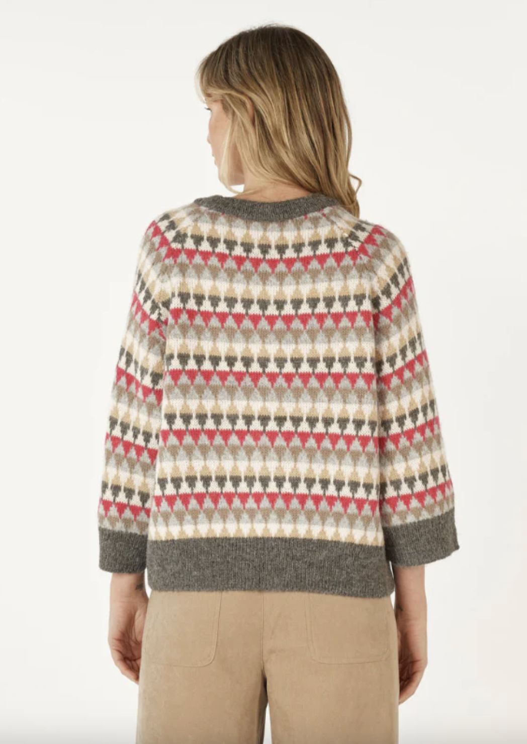 Zaket + Plover Diamond Print Sweater