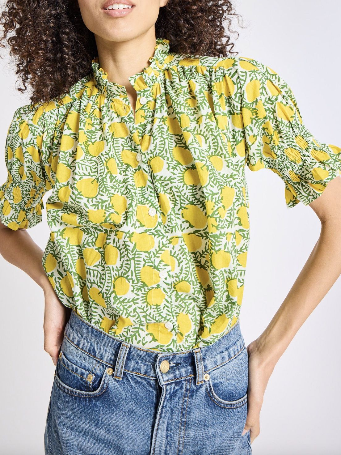 Mille Marnie Blouse in Lemons Print