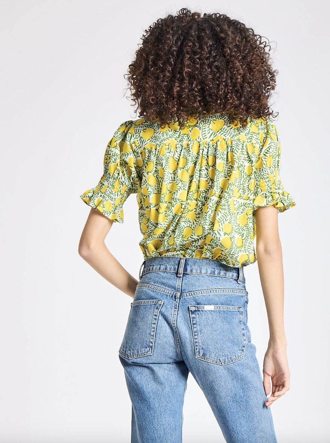 Mille Marnie Blouse in Lemons Print