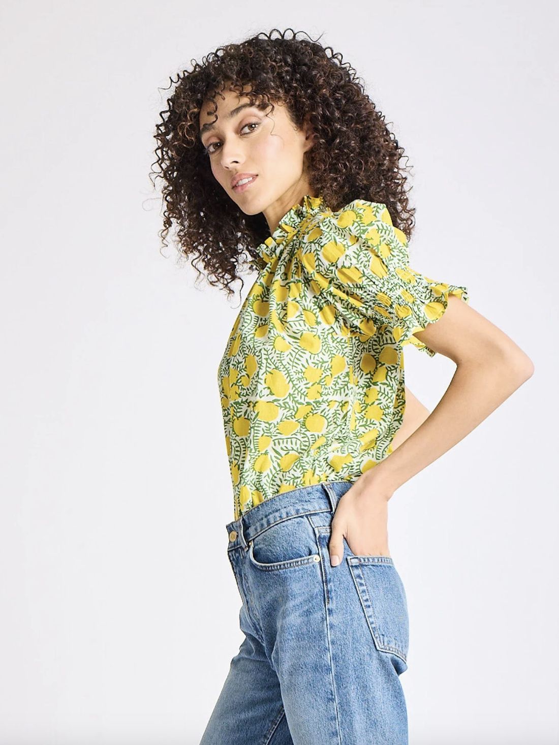 Mille Marnie Blouse in Lemons Print