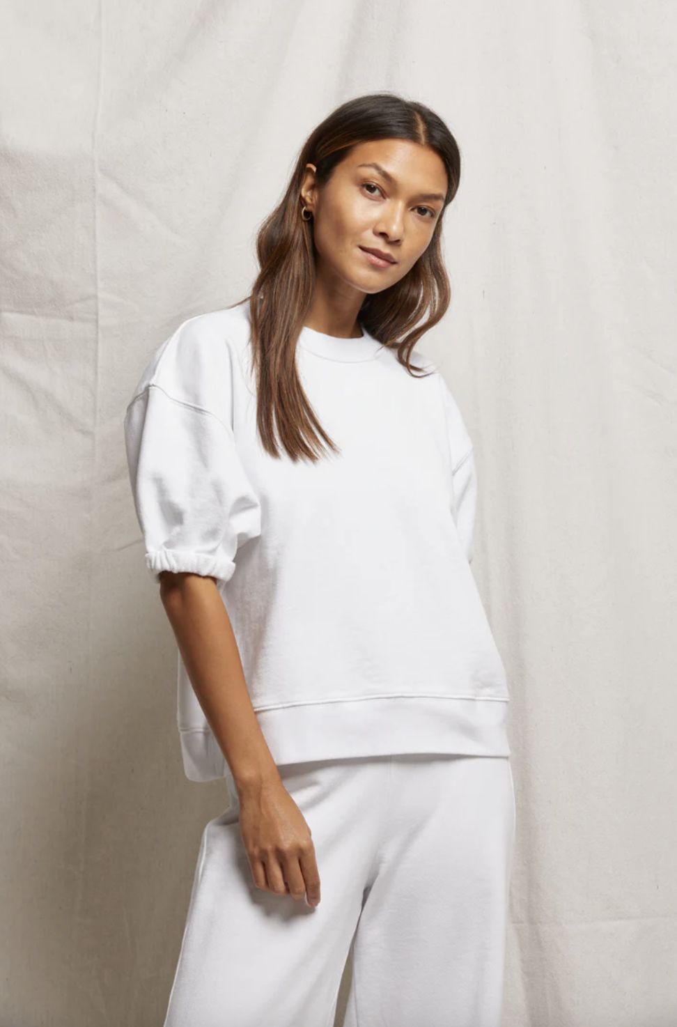 Perfect White Tee Rebecca Puff Sleeve Sweatshirt
