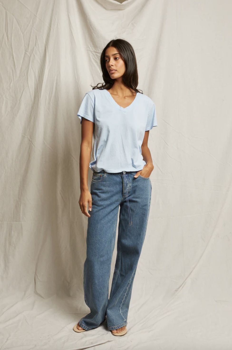 Perfect White Tee Hendrix Sky Blue Tee