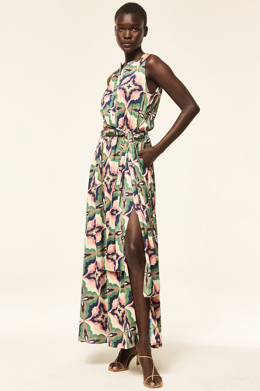 Misa Anabella Dress in Prismatic Tile