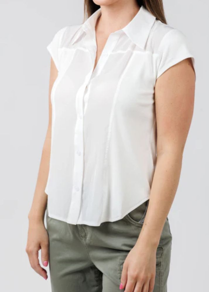 Lola &amp; Sophie Hybrid Cap Sleeve Shirt