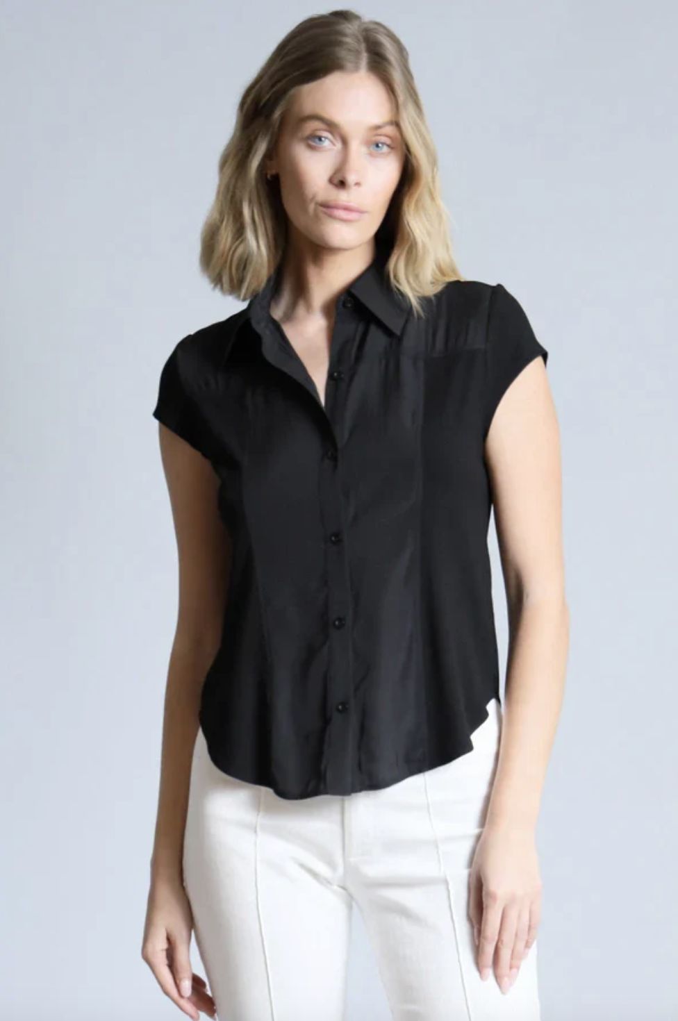 Lola &amp; Sophie Hybrid Cap Sleeve Shirt