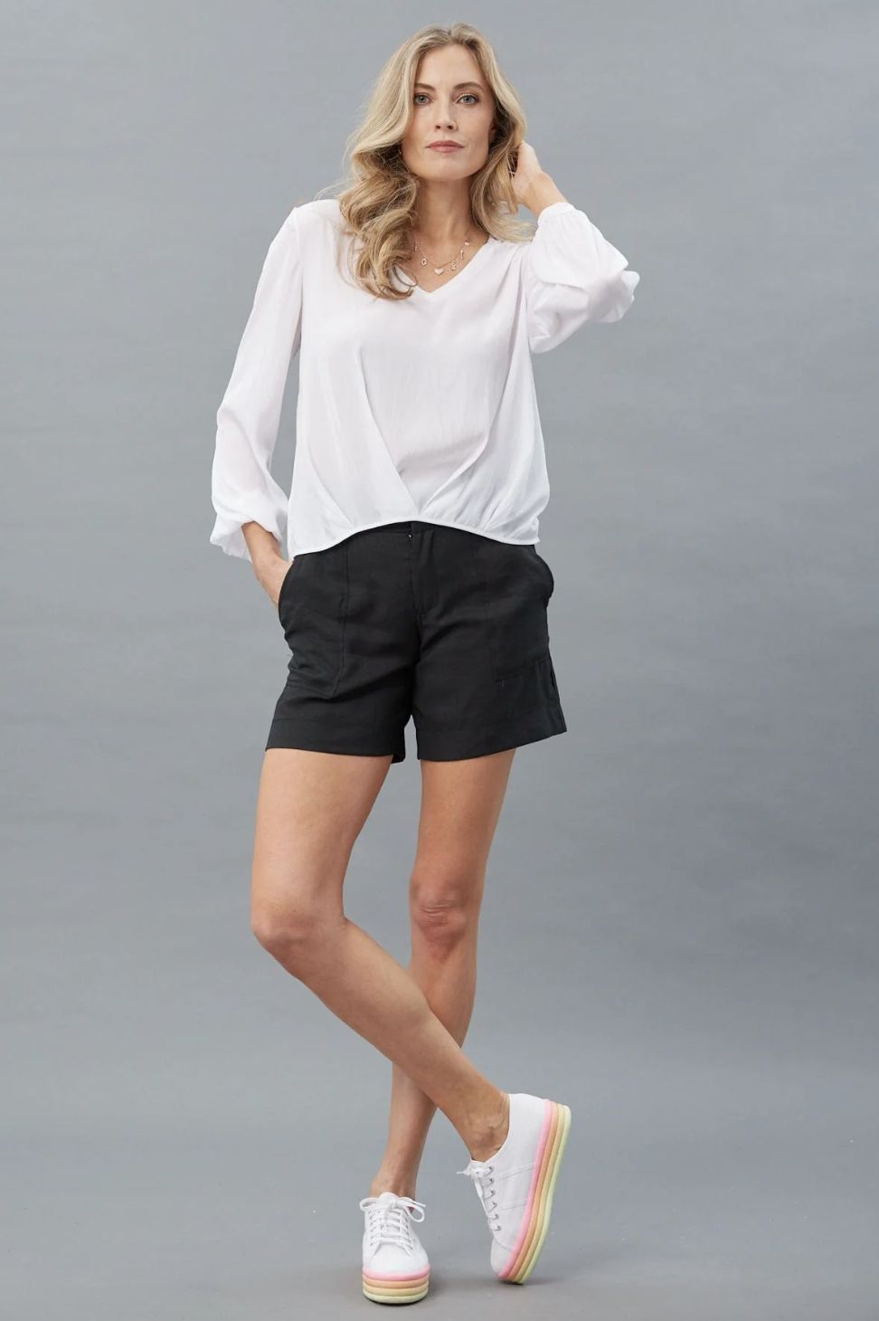 Lola &amp; Sophie Hybrid Twist Front Top