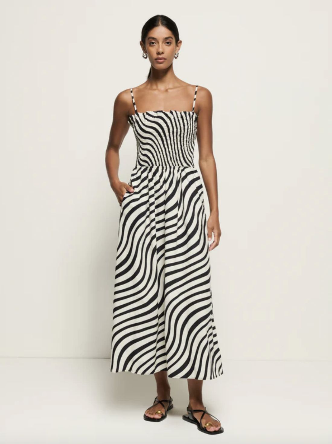 Nation Sibelle Smocked Midi Dress