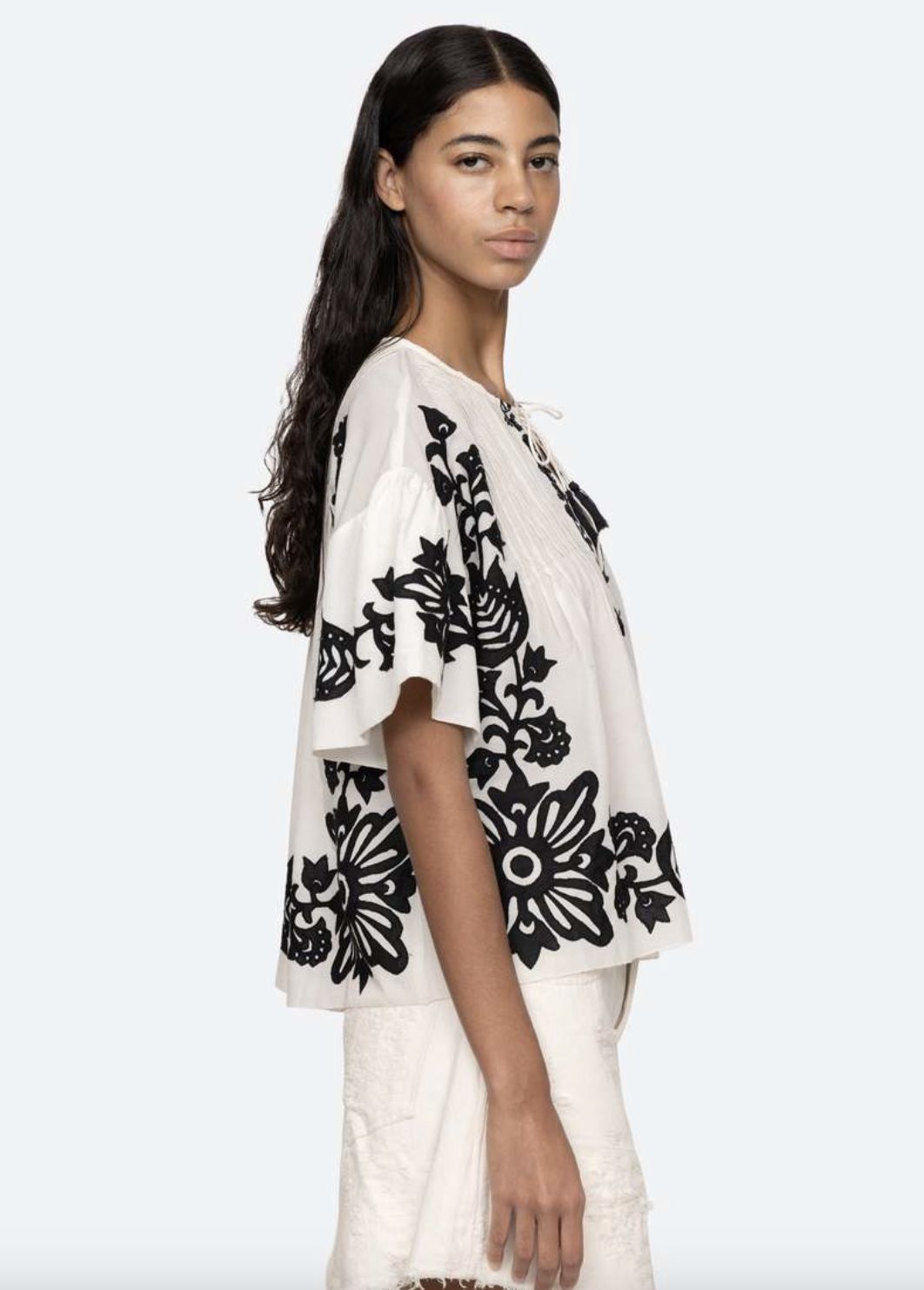 Sea-NY Liliana Applique Top