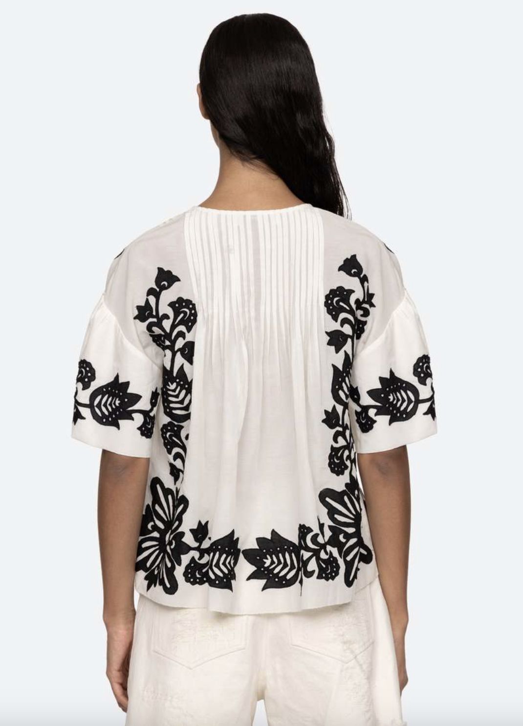 Sea-NY Liliana Applique Top