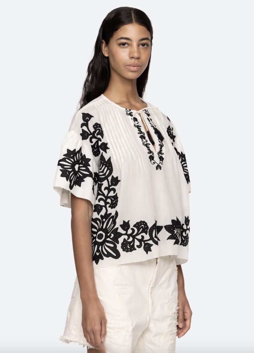 Sea-NY Liliana Applique Top