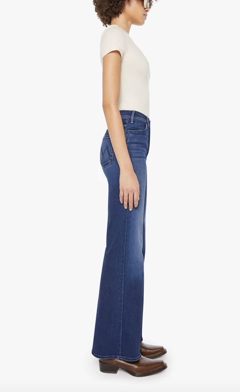 Mother The Hustler Roller Sneak Jean in Homecoming High Wash