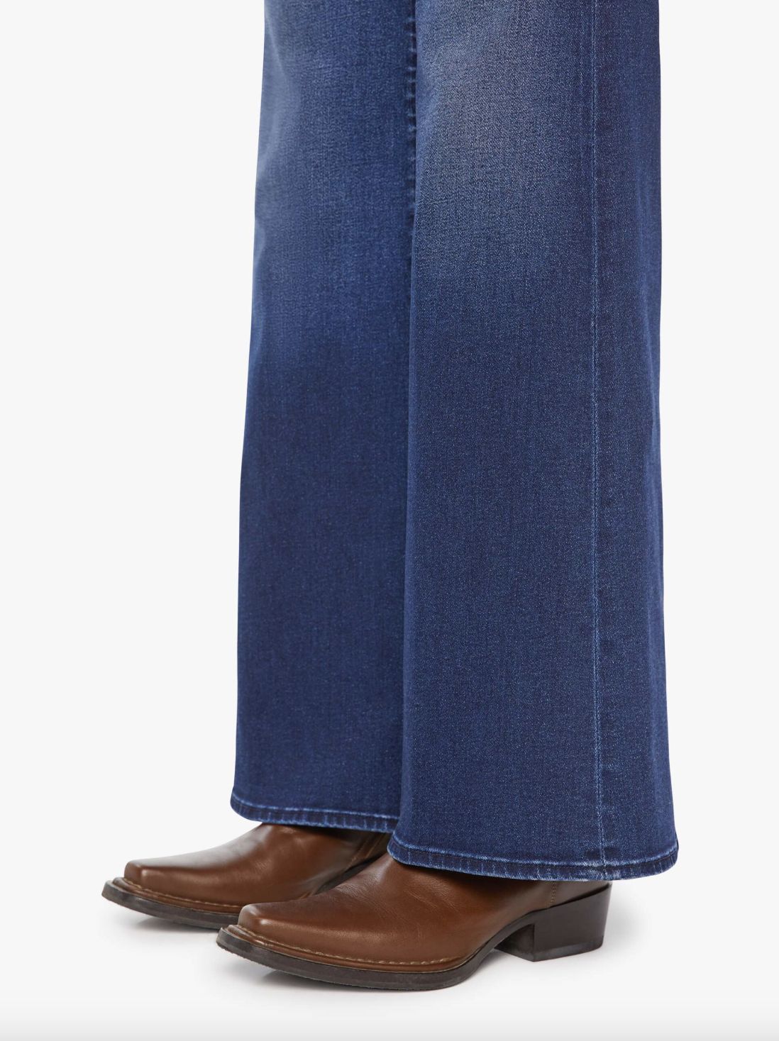 Mother The Hustler Roller Sneak Jean in Homecoming High Wash