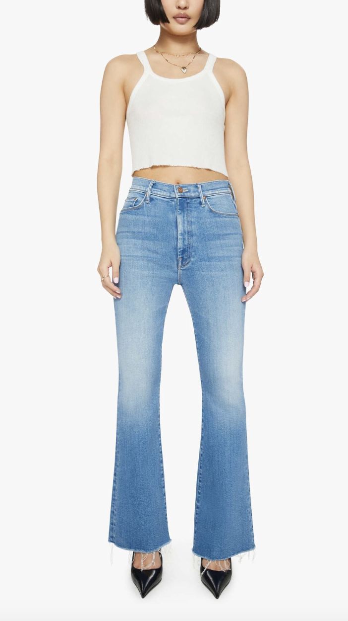 Mother Lil&#39; Weekender Fray Jean in Read Between the Lines