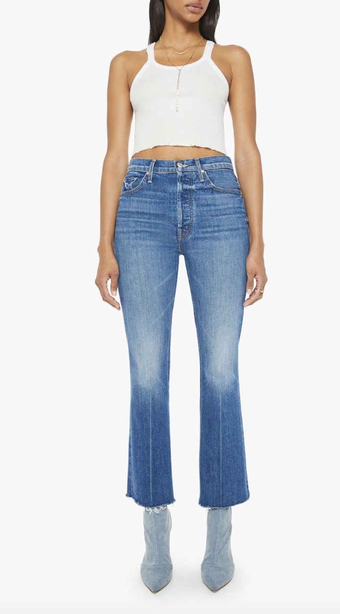 Mother Tripper Ankle Fray Jean in It&#39;s a Small World