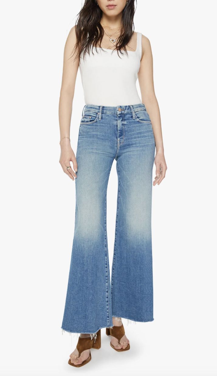 Mother The Roller Fray Jean, Color: Riding Cliff, Size: 29