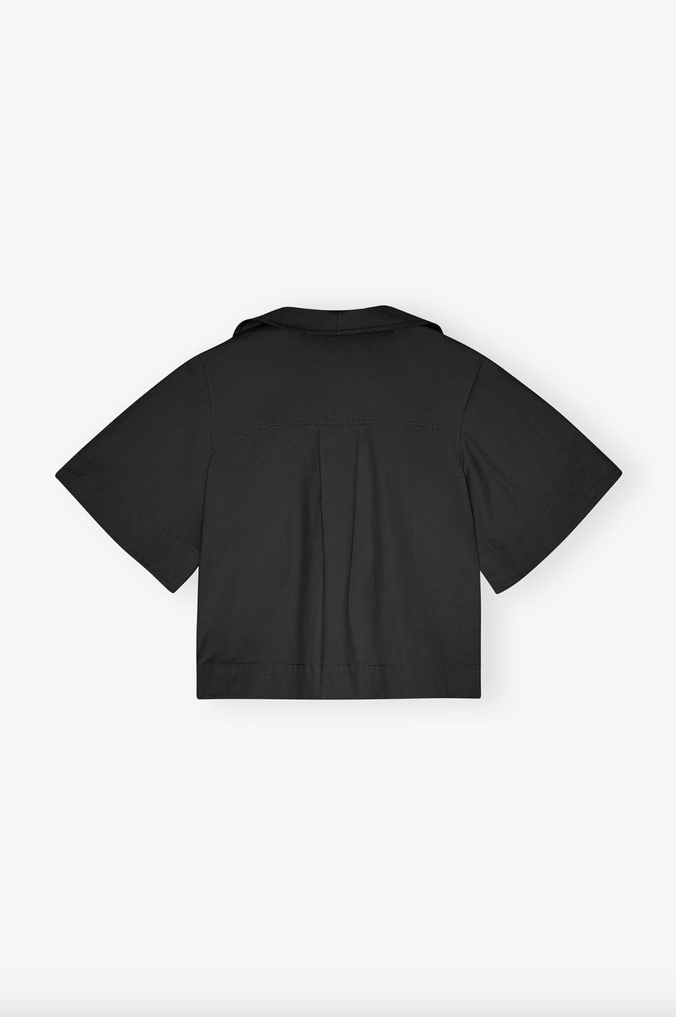 GANNI Stretch Cotton Blouse with Ties