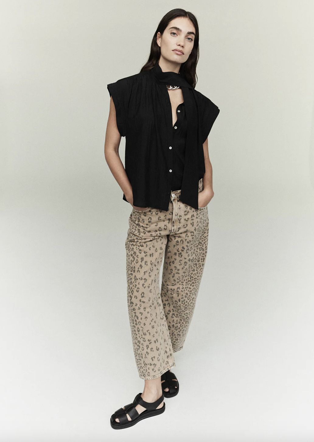 Citizens of Humanity Miro Relaxed Jean in Cheetah