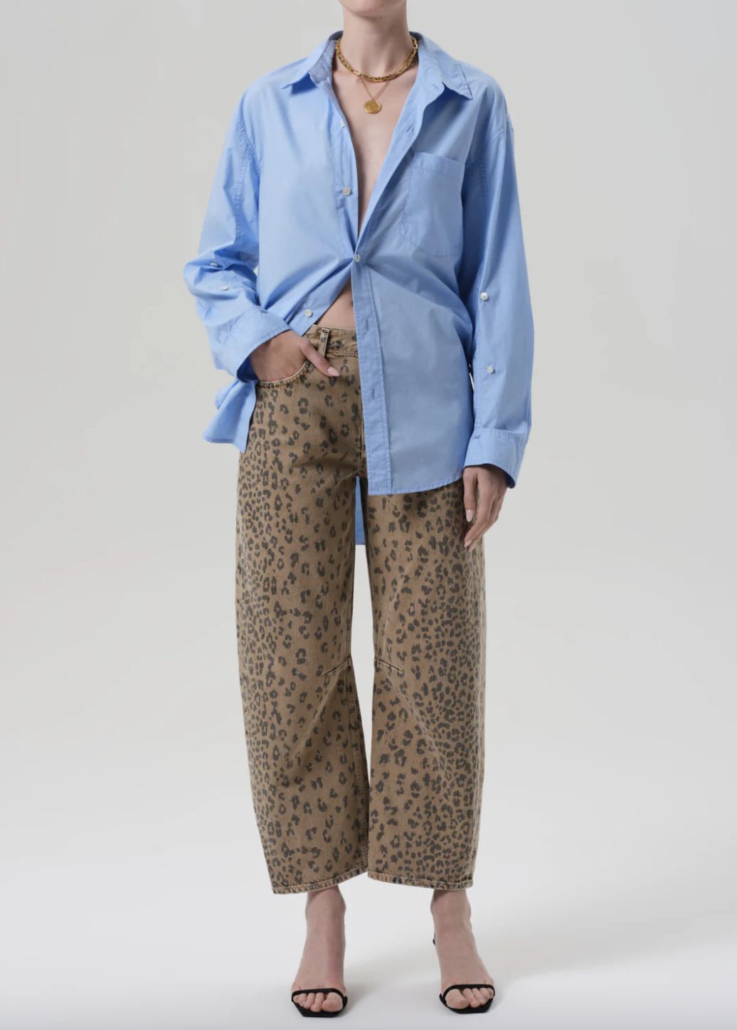 Citizens of Humanity Miro Relaxed Jean in Cheetah