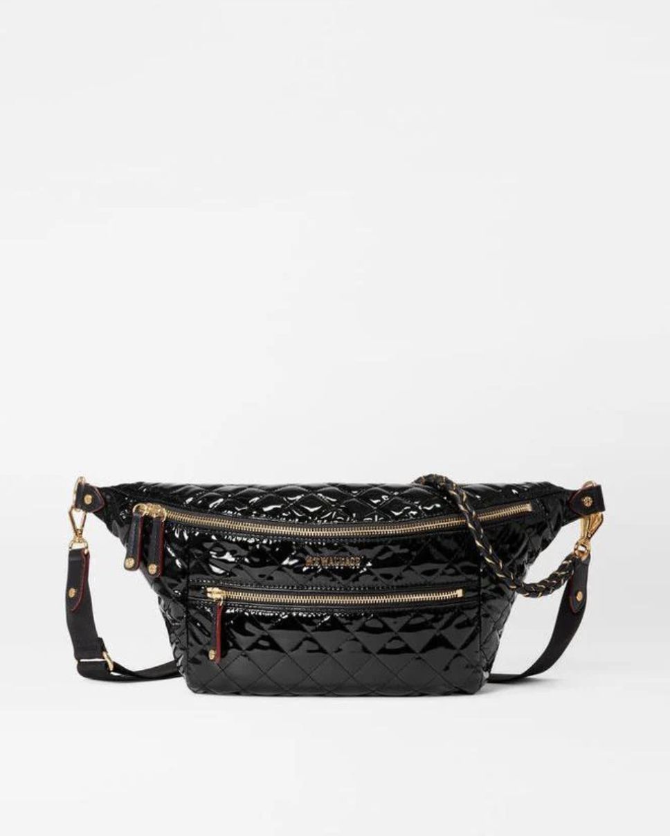 MZ Wallace Crosby Sling in Black Lacquer