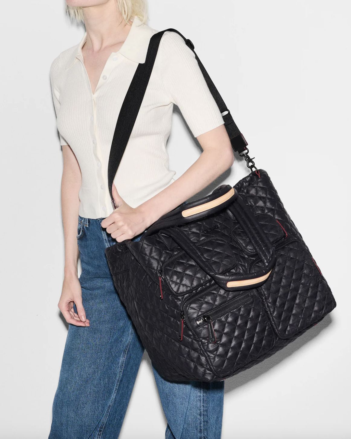 MZ Wallace Large Metro Travel Tote in Black