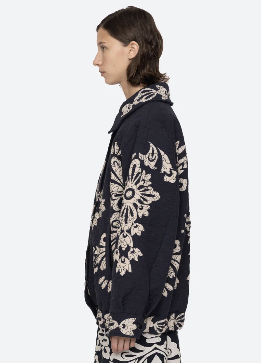 Sea-NY Liliana Applique Quilted Jacket