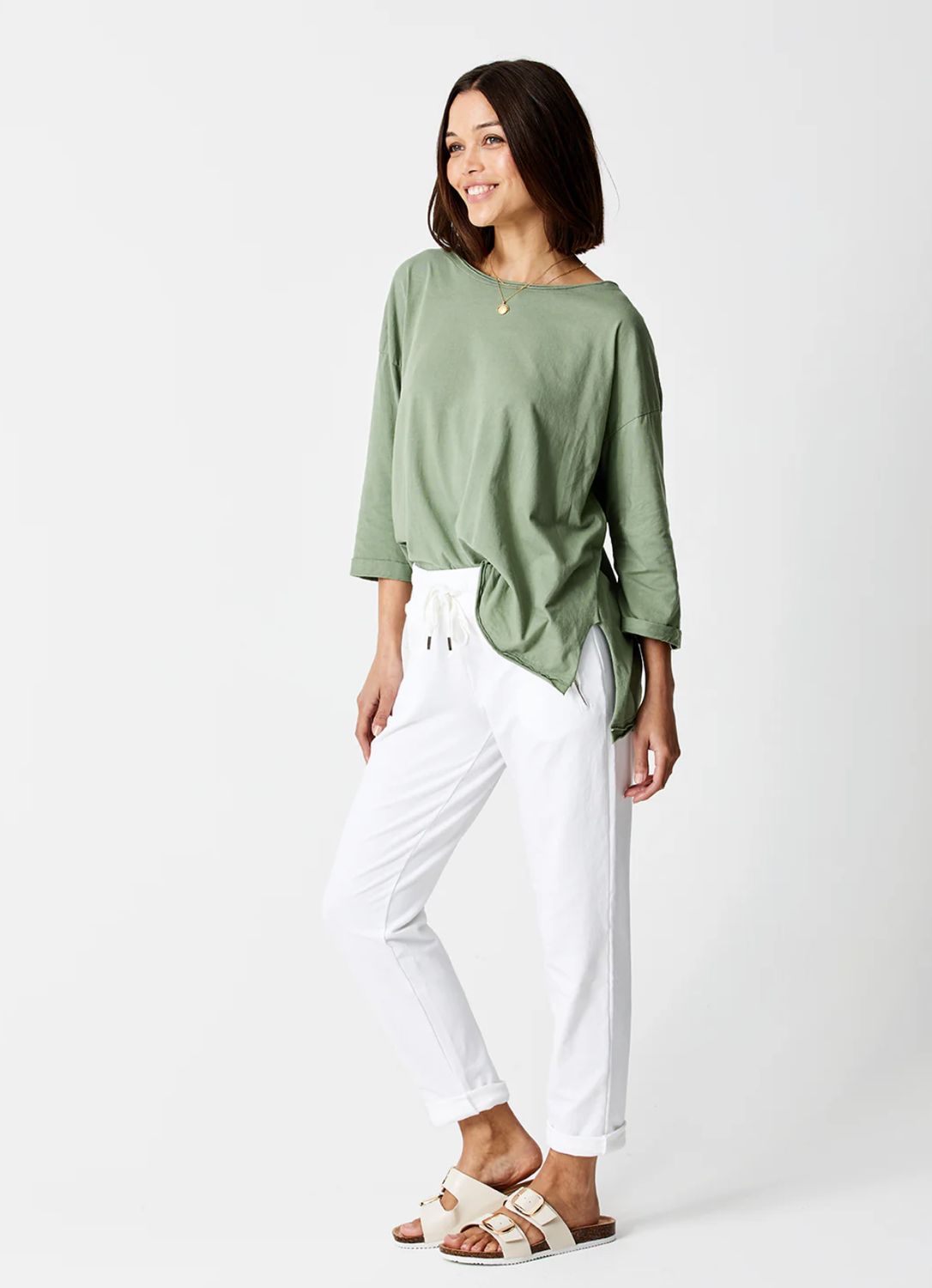 Suzy D Bailey Vintage Wash Side Zip Joggers