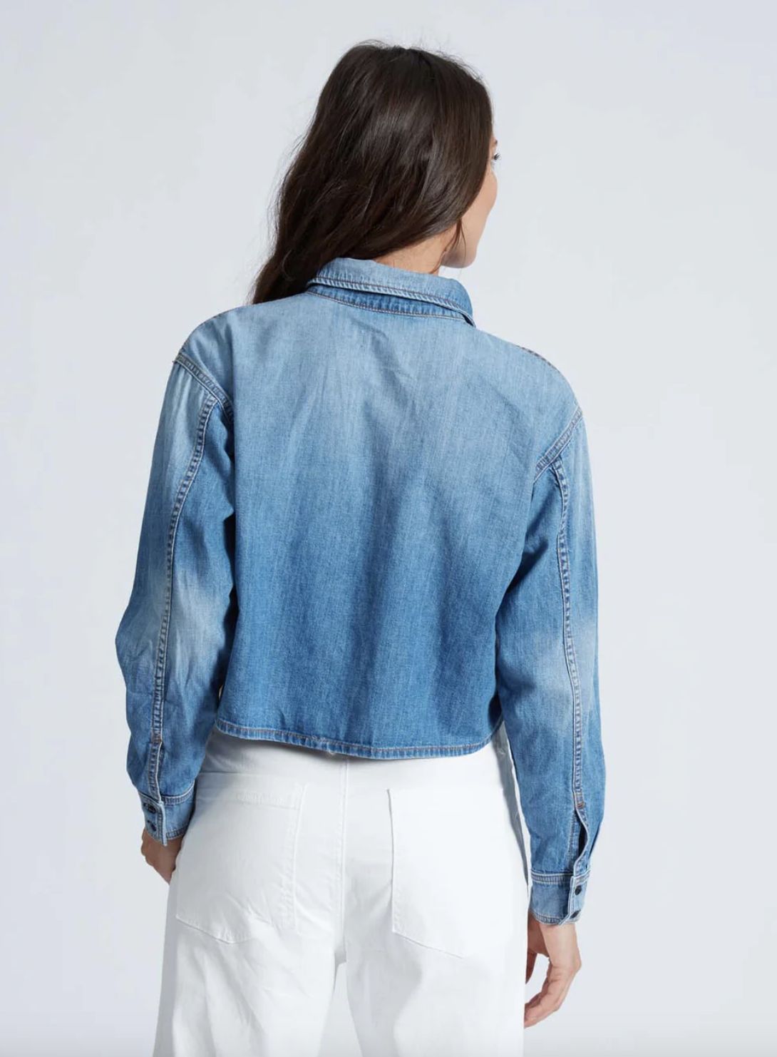 ASKK NY Crop Denim Shirt