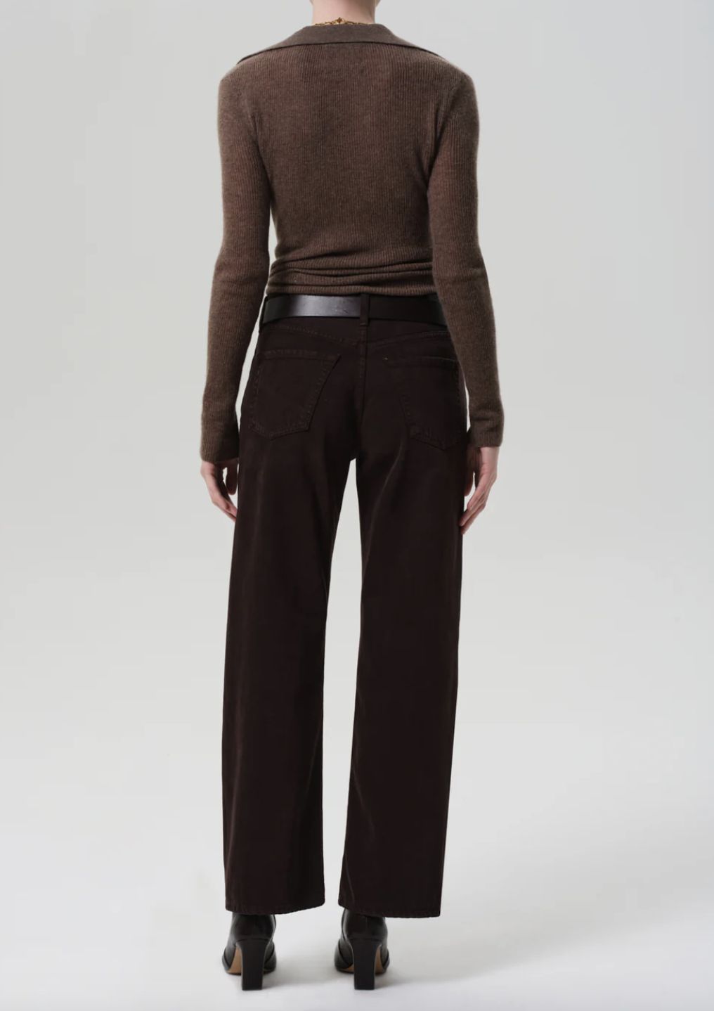 Citizens of Humanity Lindz Low Rise Easy Straight Jean in Carob Twill