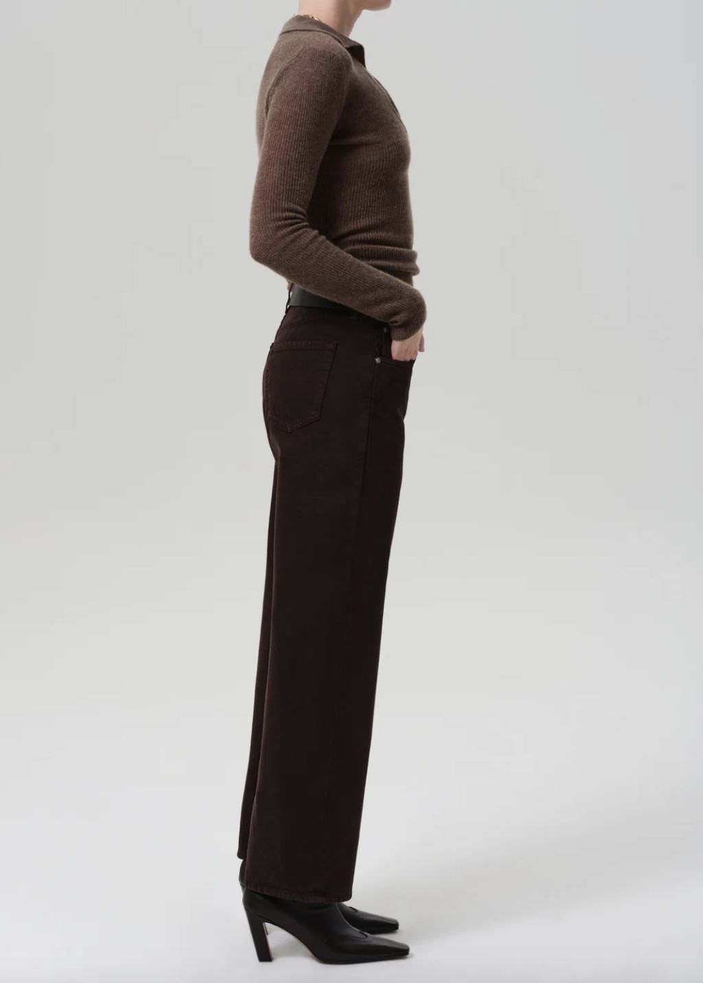 Citizens of Humanity Lindz Low Rise Easy Straight Jean in Carob Twill