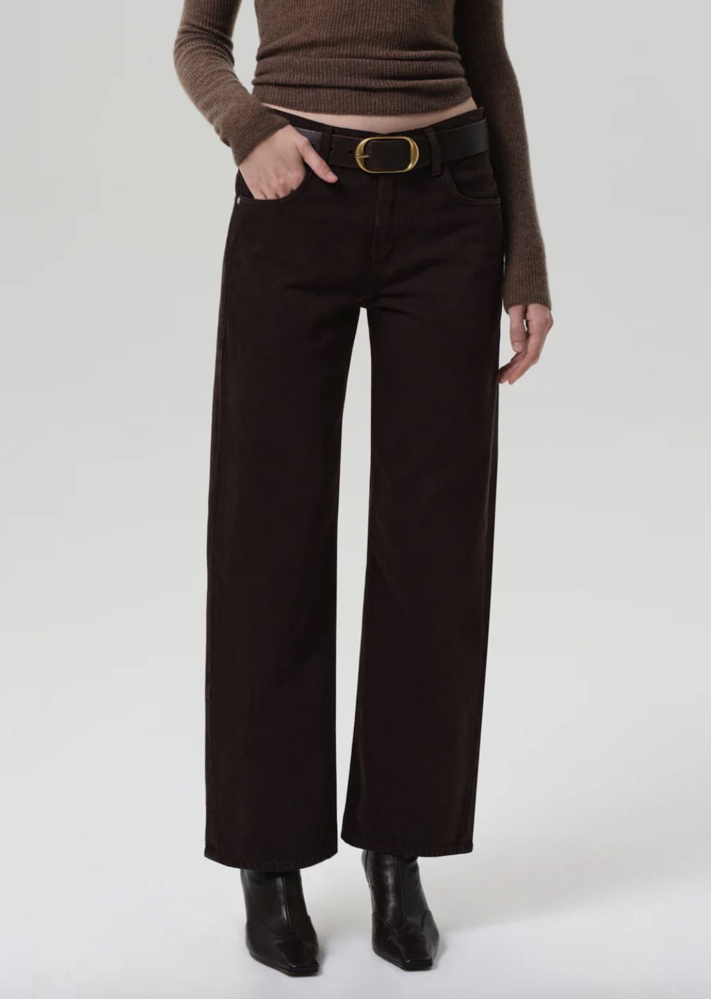 Citizens of Humanity Lindz Low Rise Easy Straight Jean in Carob Twill