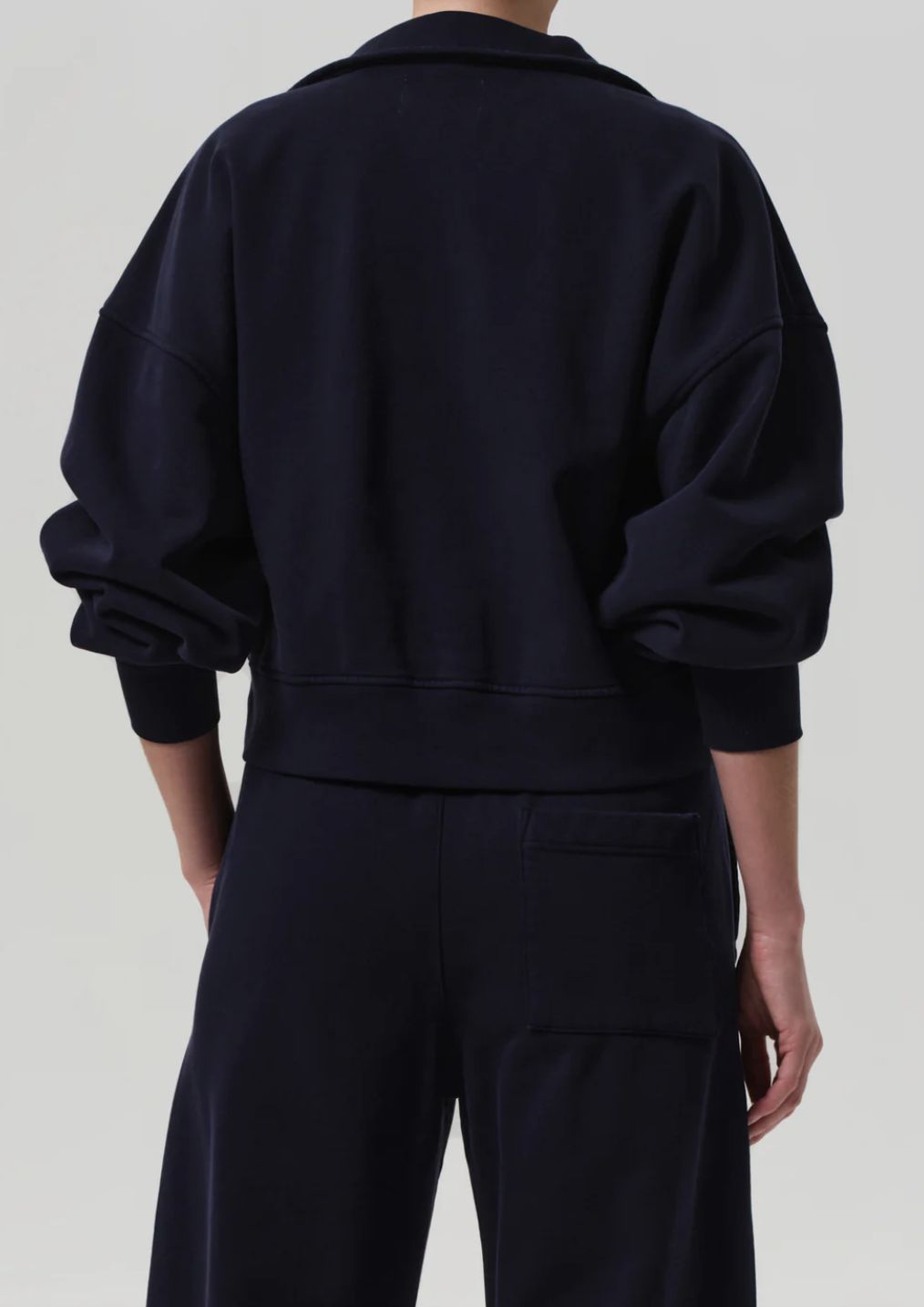 Citizens of Humanity Mirelle Funnel Neck Sweatshirt in Navy